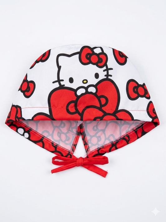 Gorro Kitty moño rojo